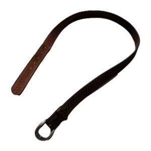 VTG C.L. Genuine Leather Tooled Braided Belt Brown Western Embossed Size 40 GUC